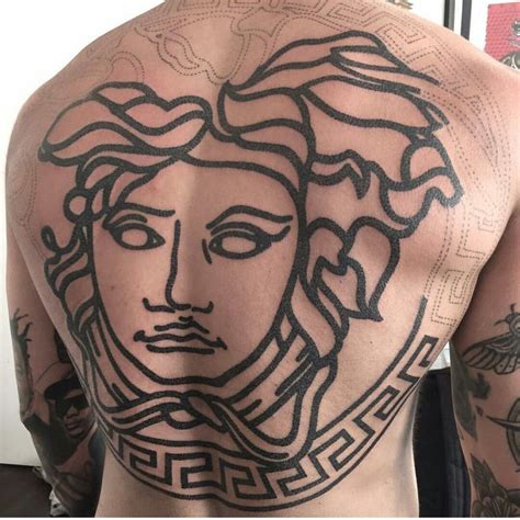 versace pattern tattoo|medusa full body tattoo.